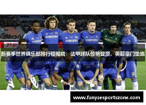 新赛季世界俱乐部排行榜揭晓：法甲球队惊艳登顶，英超豪门垫底